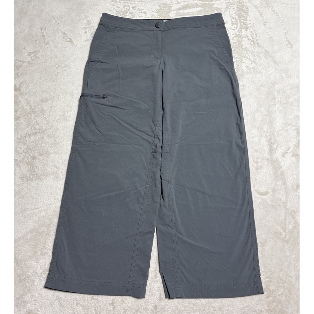 LL Bean Hiking Pants Womens Size 4 Regular Gray Cropped Capri Nylon